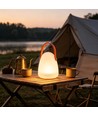 Laddningsbar RGB LED-bordslampa Ø12,8cm - Vit, inkl. fjärrkontroll, IP54 utomhus