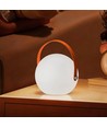 Laddningsbar RGB LED-bordslampa Ø13cm - Vit, inkl. fjärrkontroll, IP54 utomhus