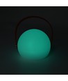 Laddningsbar RGB LED-bordslampa Ø13cm - Vit, inkl. fjärrkontroll, IP54 utomhus