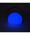 Laddningsbar RGB LED-bordslampa Ø13cm - Vit, inkl. fjärrkontroll, IP54 utomhus