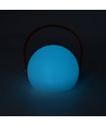 Laddningsbar RGB LED-bordslampa Ø13cm - Vit, inkl. fjärrkontroll, IP54 utomhus