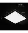 60x60 LED-panel, 40W - Höjd:33mm, CREE LED, 120lm/W, 6 års garanti, vit kant