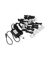 10-pack markspotlight - 0,5W, rund, rostfritt stål, inkl. strömförsörjning