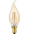 E14 2,9W dimbar LED-kronlampa med spets - C35, 250lm, 2200K, guldglas, filament