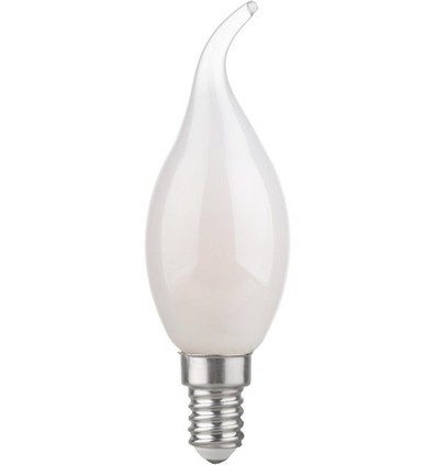 E14 2,5W dimbar LED-kronljuslampa med topp - C35, 250lm, opalt glas, varmvit