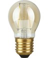 E27 2,9W dimbar LED-klotlampa - Filament, G45, 2200K, guldglas