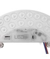 21,5cm / 24/18/12W LED-insats med linser - Flicker free, valbar CCT, ersätter G24, cirkelrör och kompaktrör