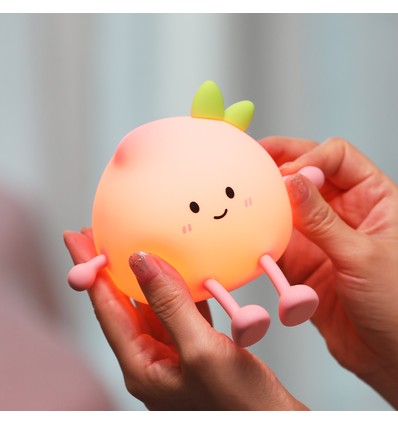 MOCHI persika nattlampa - Silikon, touch dimbar, IP20 inomhus
