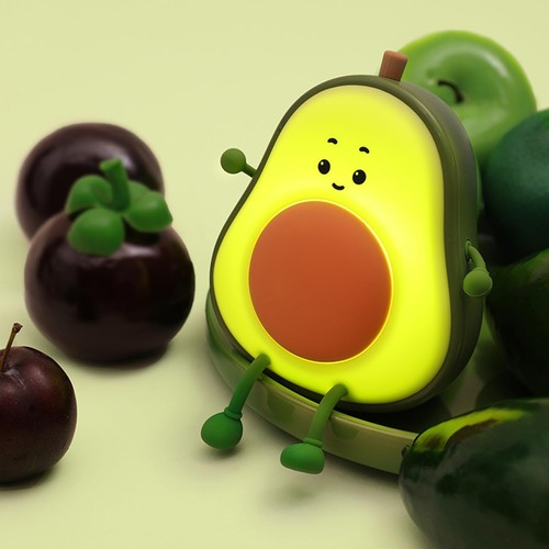MOCHI Avocado nattlampa - Silikon, touch dimbar, IP20 inomhus