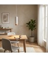 Outlet: V-Tac modern pendellampa - Vit med roséguld, Ø8 cm, GU10