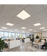 60x60 LED-panel i ram - 40W, inbyggd i vit ram för direktmontering