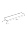 Ram till 120x30 LED panel - Samlas snabbt, plasthörn, utan synliga skruvar, vit kant