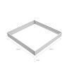 Hög ram till 60x60 LED panel - Samlas snabbt, plasthörn,Utan synliga skruvar, vit kant