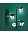 1W Solara Brilo solcells LED lampa, 3-i-1 - 3.7V, 100lm, CCT, bordslampa, vägglampa och spett, IP44, svart