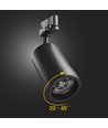 20W PAVA BASIC 3-fas skenspot - Justerbar CCT, 111lm/W, 20-45°, svart