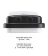 20W LED vägglampa med sensor - 4000K, IP54, rörelsesensor, utomhus