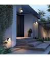 10W Verto Round Edge CCT vägglampa, IP65 - 120lm/W, svart, 3-CCT, asymmetriskt ljus, utomhus/inomhus