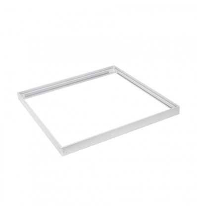 Ram till 60x60 LED panel - Samlas snabbt, plasthörn,Utan synliga skruvar, vit kant