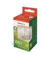 E14 1W LED klotlampa - G45, filament, klart glas