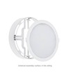 18W Ø22cm Algine 2-i-1 infällt panel - 122lm/W, 4000K, rund
