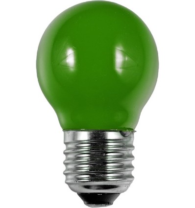 E27 1W LED filament klotlampa - G45, Grön, Party Colour Premium