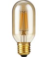 E27 4W dimbar LED-rörlampa - 10,6cm, 2300K, guldglas, filament
