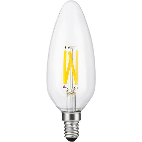 E14 4W dimbar LED filament kronljuslampa - C45, 2200K, 320lm, klart glas