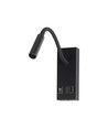 3W LED sänglampa med USB-laddning - USB-A och USB-C, CREE-chip, svart, inkl. ljuskälla