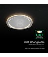 V-Tac 50W LED-taklampa dimbar - CCT 3-i-1, grå, inkl. fjärrkontroll