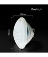 V-Tac 8W PAR56 LED poollampa - IP68, 3000K, varmvit, för swimmingpool