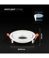 GU10 spotlight för inbyggnad - Rund, vit, aluminium, utan ljuskälla