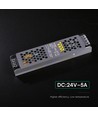 120W / 24V DC Slim strömförsörjning för LED-strips - 5A, IP20