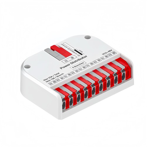 LED-strip fördelare - Hubb med 9 utgångar, 25A