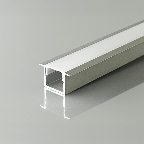 V-Tac 2m infälld profil för LED-strips - Silver, inkl. hölje, 2000x12x10mm