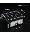 7W LED solcellsstrålkastare med sensor - 3.7V, PIR-sensor, svart hölje, 3-i-1 CCT