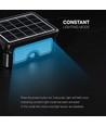 7W LED solcellsstrålkastare med sensor - 3.7V, PIR-sensor, svart hölje, 3-i-1 CCT