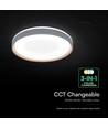 V-Tac 40W LED taklampa med fjärrkontroll - 3-i-1 CCT, dimbar, träfinish, Designer Domelight