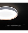 V-Tac 40W LED taklampa med fjärrkontroll - 3-i-1 CCT, dimbar, träfinish, Designer Domelight
