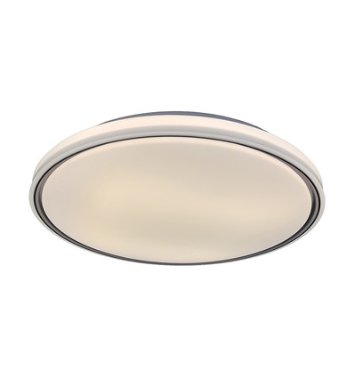 60W LED design-taklampa med fjärrkontroll - 3-i-1 CCT, dimbar, svart ring, inkl. ljuskälla