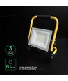 50W LED-strålkastare på stativ - 3m sladd, arbetslampa, svart hölje, IP65, CREE chip, 6 års garanti