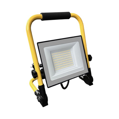 50W LED arbetslampa med L-stativ - CREE chip, 3m sladd, IP65, 6500K, svart hölje