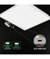 V-Tac 60x60 LED-panel, 40W - 120lm/W, CCT, Backlit