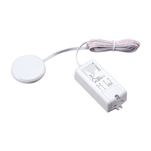 V-Tac infraröd touchsensor, vit - Max 600W LED, inbyggd touchfunktion, fungerar genom bordsskiva