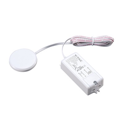 V-Tac infraröd touchsensor, vit - Max 600W LED, inbyggd touchfunktion, fungerar genom bordsskiva