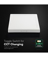 24W LED taklampa 3-i-1 CCT - 29x29 cm, Höjd: 3,1cm, 6 års garanti, Cree-chip, vit kant