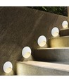 3W LED-trappspot för inbyggnad - Rund, vit, aluminium, IP65, 3000K, inkl. ljuskälla