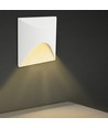 3W LED-trappspot för inbyggnad, kvadratisk - IP65, vit aluminium, 3000K, inkl. ljuskälla