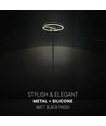 25W LED designer-golvlampa - Ø30 x 142cm, mattsvart, 4000K