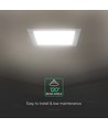 6W CCT LED infälld panel - Hål: 11x11 cm, 6 års garanti, 3 ljusfärger, CREE Chip