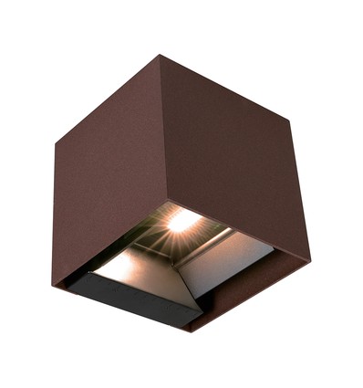 V-Tac 9W Solara vägglampa med sensor, CCT - IP65, PIR-sensor, Cortenfärgad, solcell, 3 ljusfärger